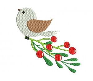 Stickdatei - Vogel Beere